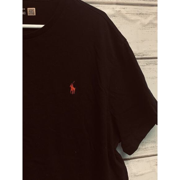 Polo Ralph Lauren Shirt Mens Size XXL Black Cotton Crew Neck Small Pony EUC - Picture 1 of 11